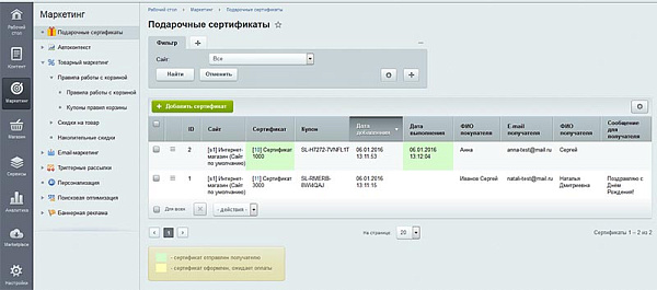 Подарочный сертификат Подарочный сертификат